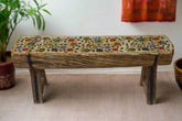 Avani Hand Painted Vintage Wooden Bench B8